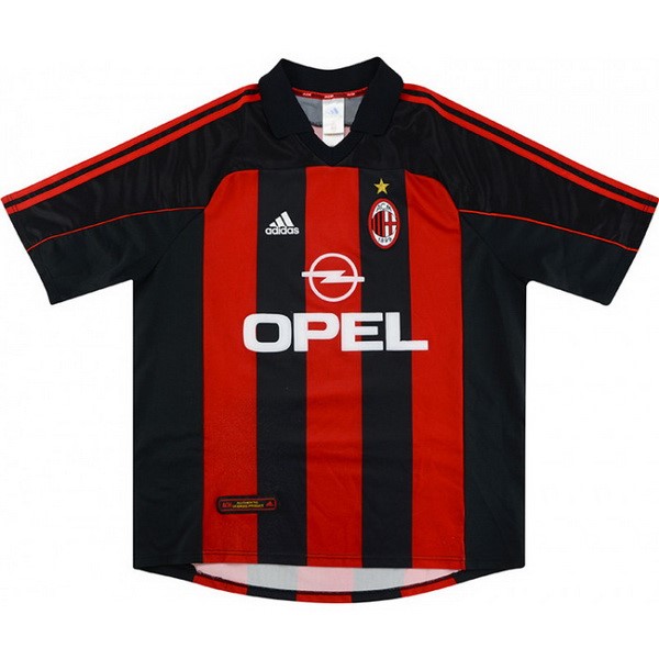 Authentic Camiseta AC Milan 1ª Retro 2000 2002 Rojo